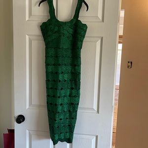 Green bandage dress
